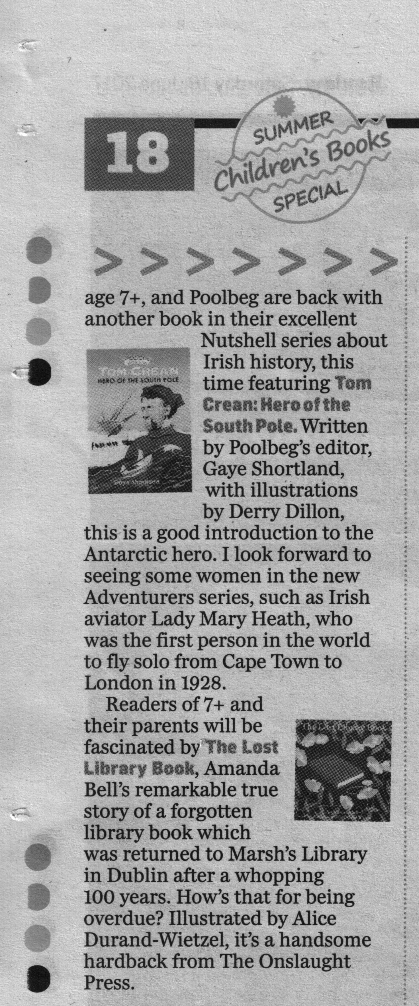 irish indo - sarah webb